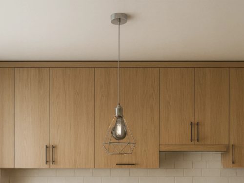 LED nikkel fém függeszték 1xE27, max.60W, Ø220x1000mm, IP20 - ME0810