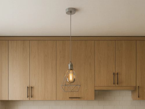 LED nikkel fém függeszték 1xE27, max.60W, Ø220x1000mm, IP20 - ME0810