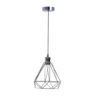LED nikkel fém függeszték 1xE27, max.60W, Ø220x1000mm, IP20 - ME0810