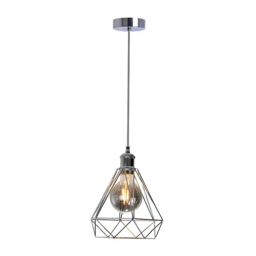 LED nikkel fém függeszték 1xE27, max.60W, Ø220x1000mm, IP20 - ME0810