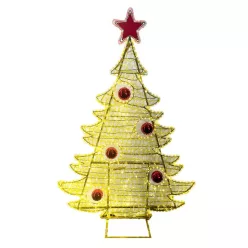   LED karácsonyi dekoráció fa golyókkal 32W, 1650x1150 mm, meleg fehér, IP65 - ML01