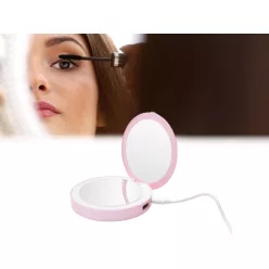   LED újratölthető tükör powerbank funkcióval, 1W, 90x20 mm, IP20 - ML01R