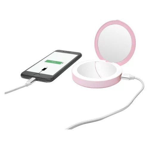 LED újratölthető tükör powerbank funkcióval, 1W, 90x20 mm, IP20 - ML01R