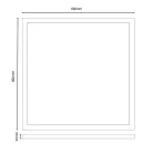 LED panel rögzítő keret 40W fehér 600x600 mm - MS121N