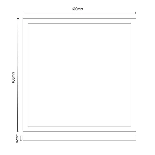 LED panel rögzítő keret 40W fehér 600x600 mm - MS121N