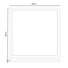 LED panel kiemelőkeret 600x600x63 mm, fehér, PL1 és PL5 kompatibilis - MS521