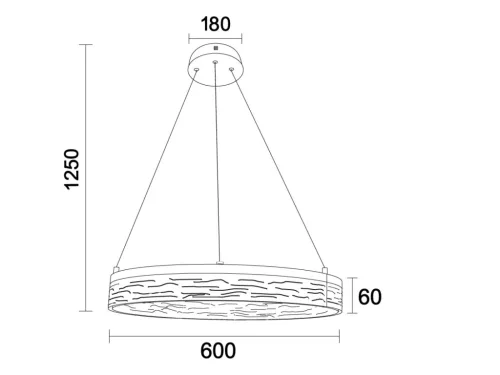 LED design függesztett lámpa 45W, 2500 lm, 3000K-6000K, IP20, 600x1250 mm - N1001