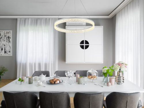 LED design függesztett lámpa 60W, 3300 lm, 3000K-6000K, IP20, 800x1250 mm - N1004