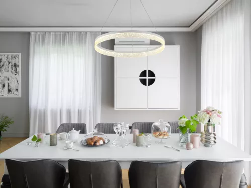 LED design függesztett lámpa 60W, 3300 lm, 3000K-6000K, IP20, 800x1250 mm - N1004