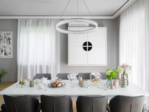 LED design függesztett lámpa 60W, 3300 lm, 3000K-6000K, IP20, 800x1250 mm - N1004