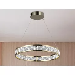   Kristály függesztett lámpa 55W 3100lm 3000-6000K IP20 arany 800x1250 mm - N2002