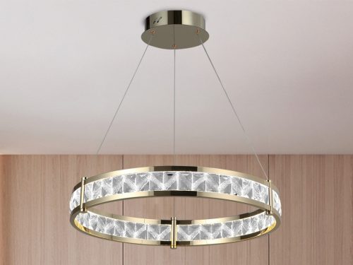 Kristály függesztett lámpa 55W 3100lm 3000-6000K IP20 arany 800x1250 mm - N2002