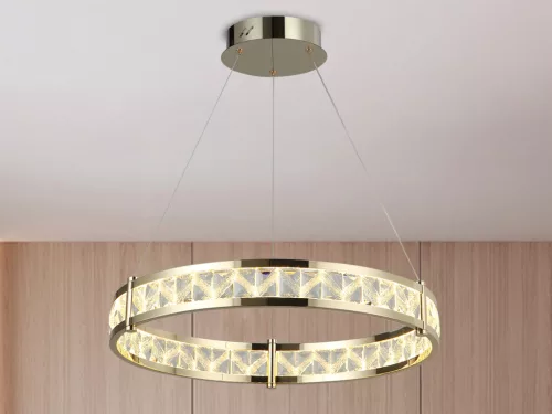 Kristály függesztett lámpa 55W 3100lm 3000-6000K IP20 arany 800x1250 mm - N2002