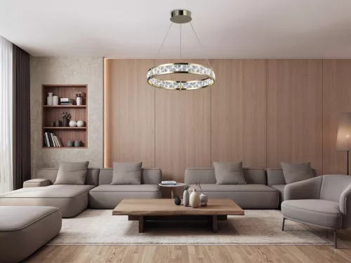 Kristály függesztett lámpa 55W 3100lm 3000-6000K IP20 arany 800x1250 mm - N2002