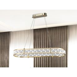   Kristály függesztett lámpa 50W 2800lm 3000-6000K IP20 arany 875x1250 mm - N2003
