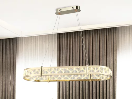 Kristály függesztett lámpa 50W 2800lm 3000-6000K IP20 arany 875x1250 mm - N2003