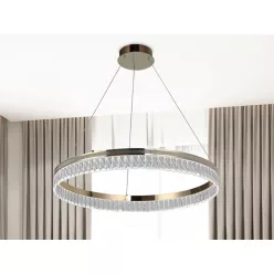   Kristály függesztett lámpa 40W 2200lm 3000-6000K IP20 arany 600x1250 mm - N2101