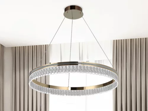 Kristály függesztett lámpa 40W 2200lm 3000-6000K IP20 arany 600x1250 mm - N2101