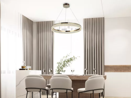 Kristály függesztett lámpa 40W 2200lm 3000-6000K IP20 arany 600x1250 mm - N2101