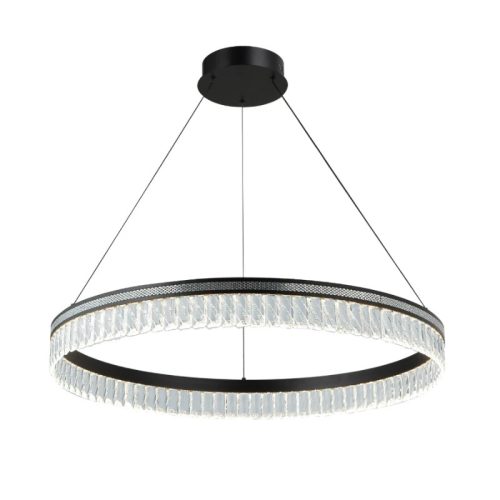 Kristály függesztett lámpa 55W 3100lm 3000-6000K IP20 matt fekete 800x1250 mm - N2102