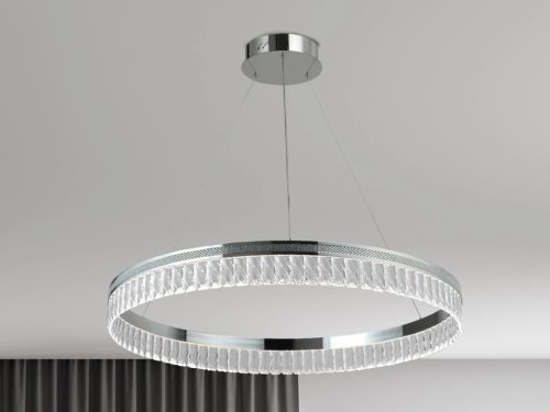 Kristály függesztett lámpa 55W 3100lm 3000-6000K IP20 króm 800x1250 mm - N2103