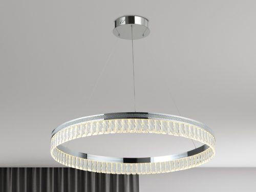 Kristály függesztett lámpa 55W 3100lm 3000-6000K IP20 króm 800x1250 mm - N2103