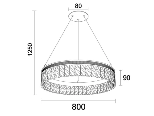 Kristály függesztett lámpa 55W 3100lm 3000-6000K IP20 króm 800x1250 mm - N2103