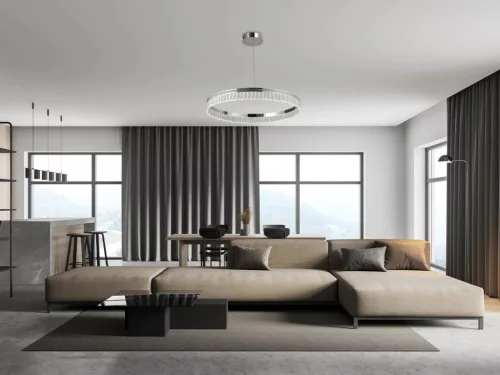 Kristály függesztett lámpa 55W 3100lm 3000-6000K IP20 króm 800x1250 mm - N2103