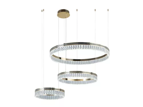 Kristály függesztett lámpa 120W 6600lm 3000-6000K IP20 arany 800+600+400 mm - N2104