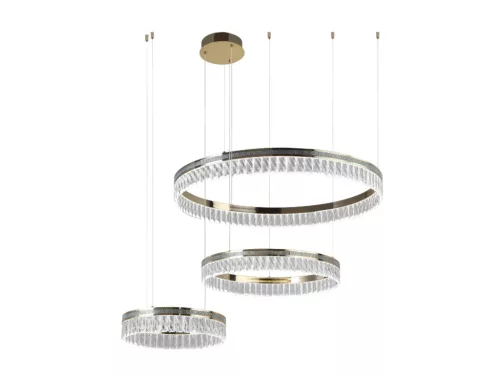 Kristály függesztett lámpa 120W 6600lm 3000-6000K IP20 arany 800+600+400 mm - N2104