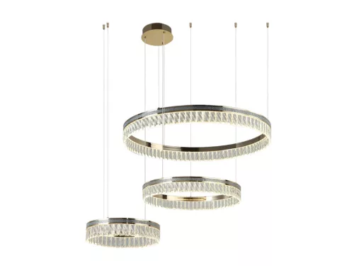 Kristály függesztett lámpa 120W 6600lm 3000-6000K IP20 arany 800+600+400 mm - N2104