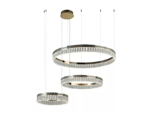 Kristály függesztett lámpa 120W 6600lm 3000-6000K IP20 arany 800+600+400 mm - N2104