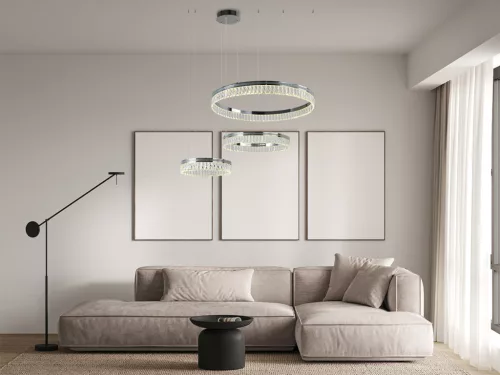 Kristály függesztett lámpa 120W 6600lm 3000-6000K IP20 800+600+400 mm - N2106