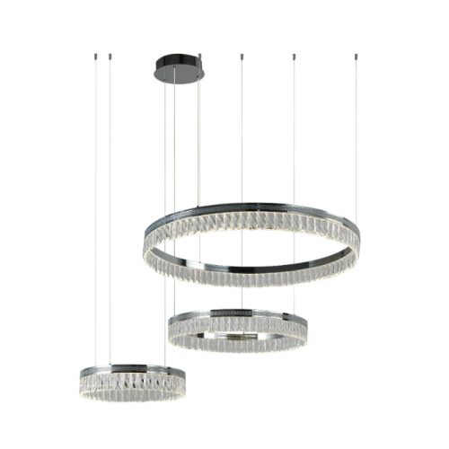 Kristály függesztett lámpa 120W 6600lm 3000-6000K IP20 800+600+400 mm - N2106