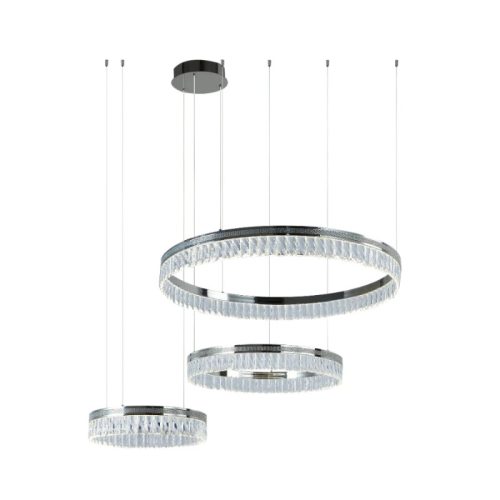 Kristály függesztett lámpa 120W 6600lm 3000-6000K IP20 800+600+400 mm - N2106
