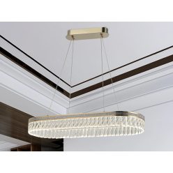   Kristály függesztett csillár THALIA, 50W, 2800 lm, 3000K-6000K, arany, 800x1250 mm - N2107