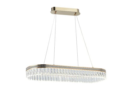 Kristály függesztett csillár THALIA, 50W, 2800 lm, 3000K-6000K, arany, 800x1250 mm - N2107