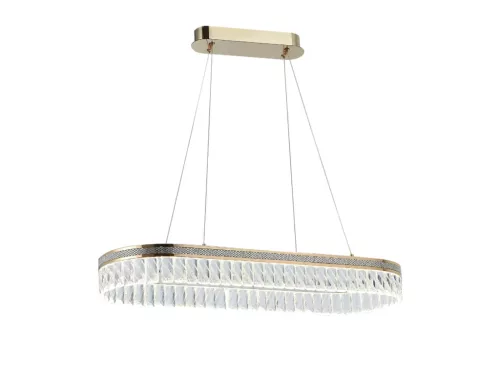 Kristály függesztett csillár THALIA, 50W, 2800 lm, 3000K-6000K, arany, 800x1250 mm - N2107