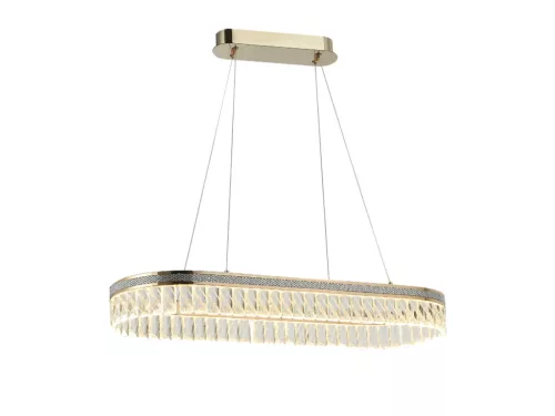 Kristály függesztett csillár THALIA, 50W, 2800 lm, 3000K-6000K, arany, 800x1250 mm - N2107