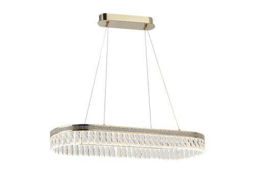 Kristály függesztett csillár THALIA, 50W, 2800 lm, 3000K-6000K, arany, 800x1250 mm - N2107