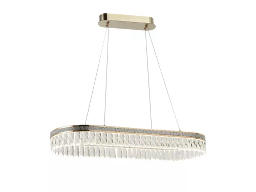 Kristály függesztett csillár THALIA, 50W, 2800 lm, 3000K-6000K, arany, 800x1250 mm - N2107