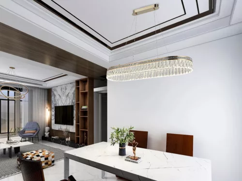 Kristály függesztett csillár THALIA, 50W, 2800 lm, 3000K-6000K, arany, 800x1250 mm - N2107