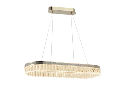 Kristály függesztett csillár THALIA, 50W, 2800 lm, 3000K-6000K, arany, 800x1250 mm - N2107