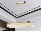 Kristály függesztett csillár THALIA, 50W, 2800 lm, 3000K-6000K, arany, 800x1250 mm - N2107