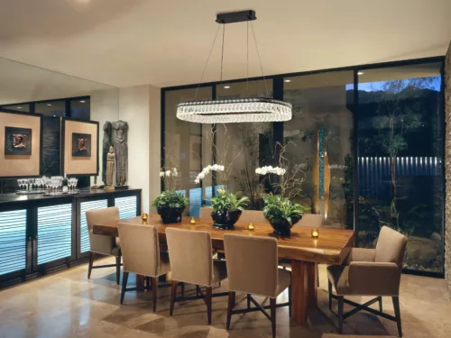 Kristály függesztett csillár THALIA, 50W, 2800 lm, 3000K-6000K, matt fekete, 800x1250 mm - N2108