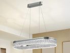 Kristály függesztett csillár THALIA, 50W, 2800 lm, 3000K-6000K, króm, 800x1250 mm - N2109