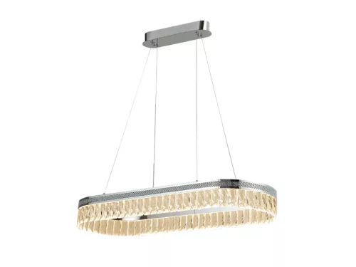 Kristály függesztett csillár THALIA, 50W, 2800 lm, 3000K-6000K, króm, 800x1250 mm - N2109