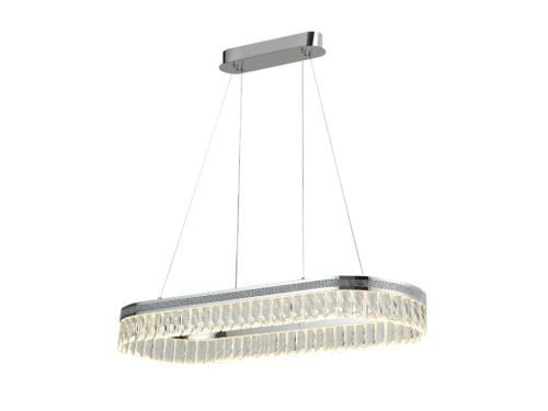 Kristály függesztett csillár THALIA, 50W, 2800 lm, 3000K-6000K, króm, 800x1250 mm - N2109