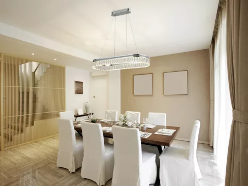 Kristály függesztett csillár THALIA, 50W, 2800 lm, 3000K-6000K, króm, 800x1250 mm - N2109