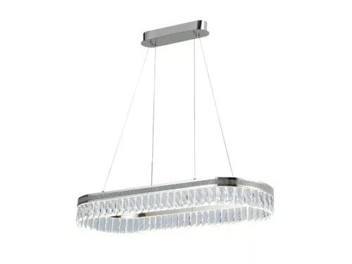 Kristály függesztett csillár THALIA, 50W, 2800 lm, 3000K-6000K, króm, 800x1250 mm - N2109